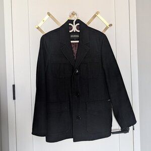 Guess wool blend lined coat